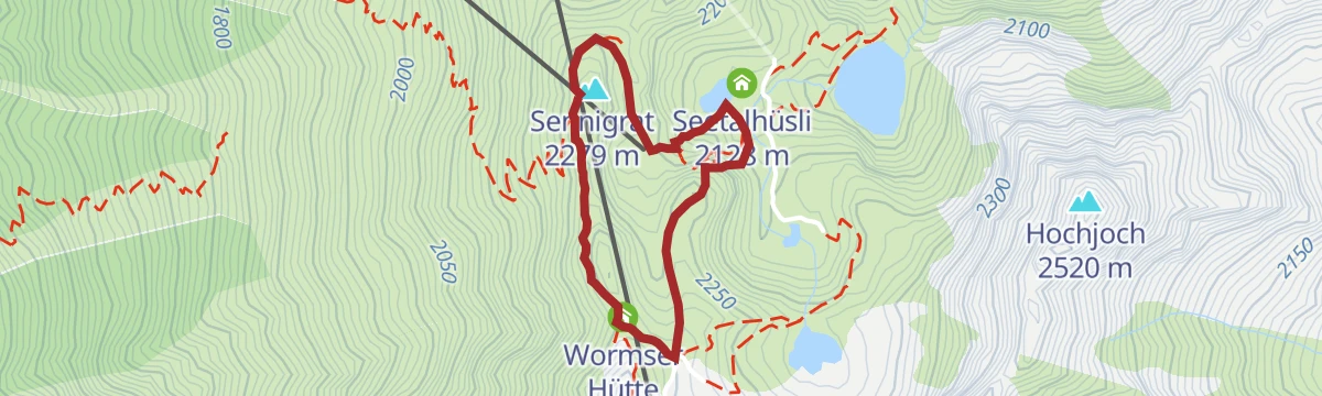 Route map: Klettersteig Kälbersee